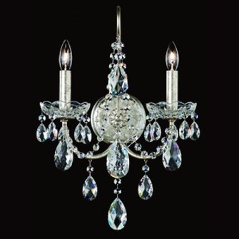 Sonatina 2 Light 120V Wall Sconce in Polished Silver with Clear Heritage Handcut Crystal (168|ST1939N-40H)