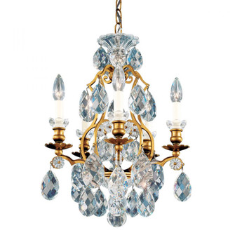 Renaissance 5 Light 120V Chandelier in Heirloom Gold with Clear Crystals from Swarovski (168|3769-22S)