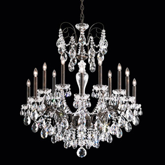 Sonatina 14 Light 120V Chandelier in Antique Silver with Clear Crystals from Swarovski (168|ST1852N-48S)