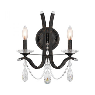 Vesca 2 Light 120V Wall Sconce in Heirloom Bronze with Clear Heritage Handcut Crystal (168|VA8332N-76H)