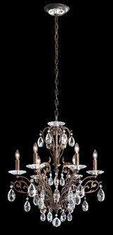 Filigrae 6 Light 120V Chandelier in Antique Silver with Clear Heritage Handcut Crystal (168|FE7006N-48H)