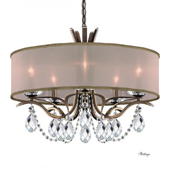 Vesca 5 Light 120V Chandelier in Etruscan Gold with Clear Heritage Handcut Crystal and Gold Shade (168|VA8305N-23H2)