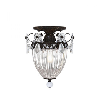 Bagatelle 1 Light 120V Semi-Flush Mount in Heirloom Bronze with Clear Crystals from Swarovski (168|1239-76S)