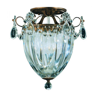 Bagatelle 3 Light 120V Semi-Flush Mount in Heirloom Bronze with Clear Crystals from Swarovski (168|1242-76S)