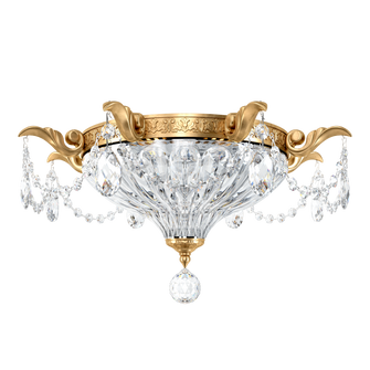 Milano 2 Light 120V Flush Mount in Heirloom Gold with Clear Crystals from Swarovski (168|5633-22S)