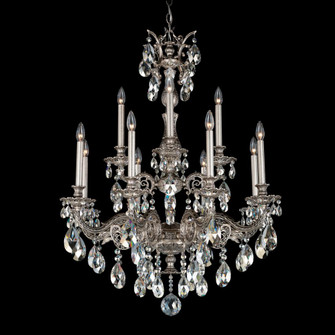 Milano 12 Light 120V Chandelier in Heirloom Bronze with Clear Crystals from Swarovski (168|5683-76S)
