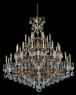 Sophia 35 Light 120V Chandelier in Etruscan Gold with Clear Crystals from Swarovski (168|6967-23S)