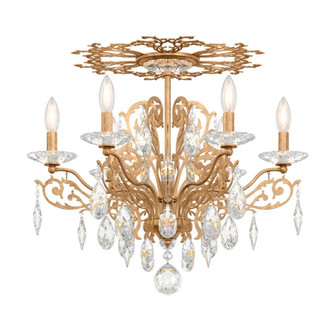 Filigrae 6 Light 120V Semi-Flush Mount in French Gold with Clear Heritage Handcut Crystal (168|FE7206N-26H)