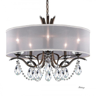 Vesca 5 Light 120V Chandelier in Heirloom Bronze with Clear Heritage Handcut Crystal and White Sha (168|VA8305N-76H1)