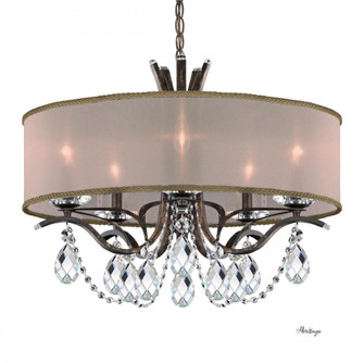 Vesca 5 Light 120V Chandelier in Heirloom Bronze with Clear Heritage Handcut Crystal and Gold Shad (168|VA8305N-76H2)