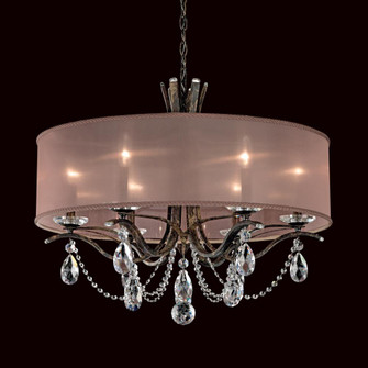 Vesca 6 Light 120V Chandelier in Heirloom Gold with Clear Heritage Handcut Crystal and White Shade (168|VA8306N-22H1)