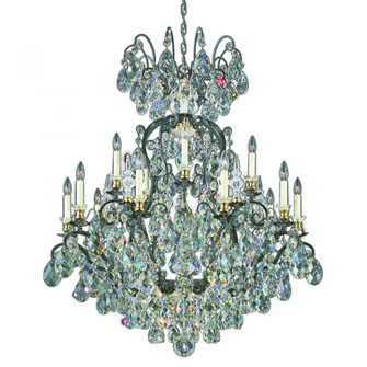 Renaissance 16 Light 120V Chandelier in Black with Clear Crystals from Swarovski (168|3773-51S)