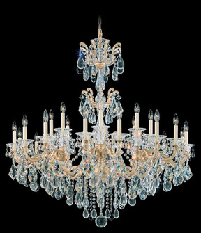 La Scala 24 Light 120V Chandelier in Florentine Bronze with Clear Crystals from Swarovski (168|5013-83S)