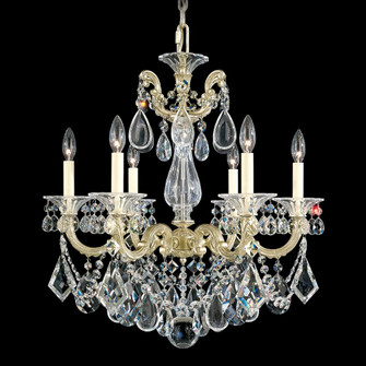 La Scala 6 Light 120V Chandelier in Florentine Bronze with Clear Heritage Handcut Crystal (168|5072-83)