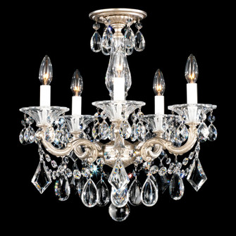 La Scala 5 Light 120V Semi-Flush Mount or Chandelier in French Gold with Clear Crystals from Swaro (168|5345-26S)