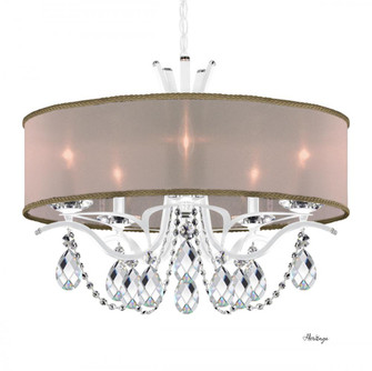 Vesca 5 Light 120V Chandelier in White with Clear Heritage Handcut Crystal and Gold Shade (168|VA8305N-06H2)