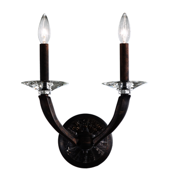 Emilea 2 Light 120V Wall Sconce in Heirloom Bronze with Clear Optic Crystal (168|MA1002N-76O)