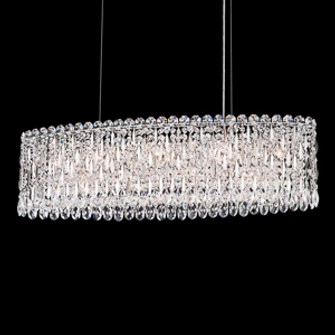 Sarella 12 Light 120V Linear Pendant in Heirloom Gold with Clear Crystals from Swarovski (168|RS8340N-22S)