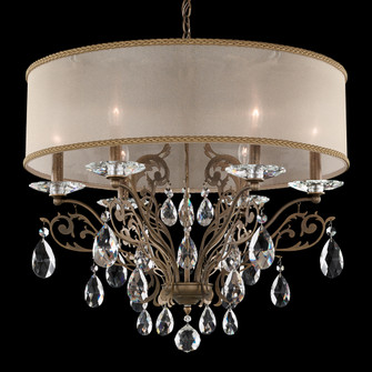 Filigrae 6 Light 120V Chandelier in French Gold with Clear Heritage Handcut Crystal and White Shad (168|FE7066N-26H1)