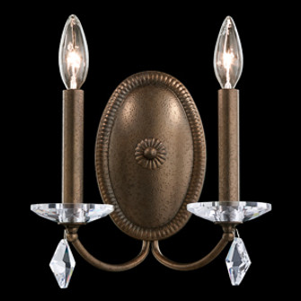 Modique 2 Light 120V Wall Sconce in Heirloom Bronze with Clear Heritage Handcut Crystal (168|MD1002N-76H)