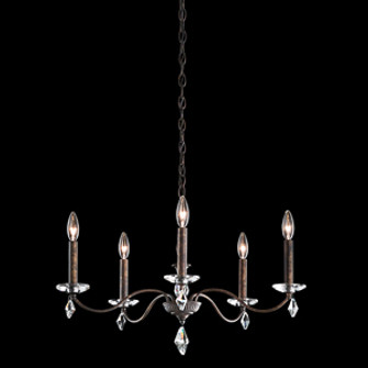 Modique 5 Light 120V Chandelier in White with Clear Heritage Handcut Crystal (168|MD1005N-06H)