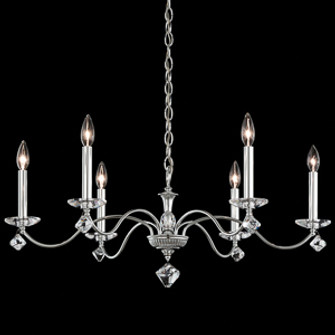 Modique 6 Light 120V Chandelier in Antique Silver with Clear Heritage Handcut Crystal (168|MD1006N-48H)