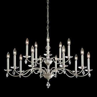 Modique 15 Light 120V Chandelier in White with Clear Heritage Handcut Crystal (168|MD1015N-06H)