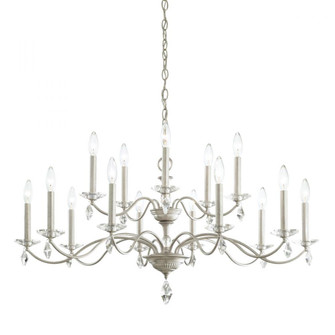Modique 15 Light 120V Chandelier in Antique Silver with Clear Heritage Handcut Crystal (168|MD1015N-48H)