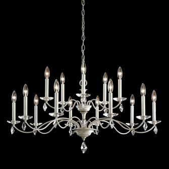 Modique 15 Light 120V Chandelier in Antique Silver with Heritage Handcut Crystal (168|MD1015N-48H)
