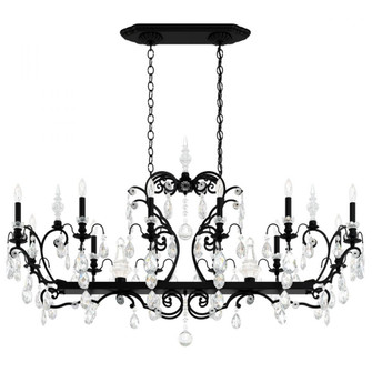 Renaissance 14 Light 120V Chandelier in Black with Clear Crystals from Swarovski (168|3796N-51S)
