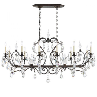 Renaissance 14 Light 120V Chandelier in Heirloom Bronze with Clear Crystals from Swarovski (168|3796N-76S)