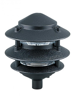Landscape Lighting transitional 1-light outdoor exterior path in black finish with clear glass diffu (38|9226-12)