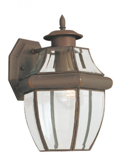 Lancaster traditional 1-light outdoor exterior medium wall lantern sconce in antique bronze finish w (38|8038-71)