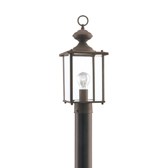 Jamestowne transitional 1-light outdoor exterior post lantern in antique bronze finish with clear be (38|8257-71)