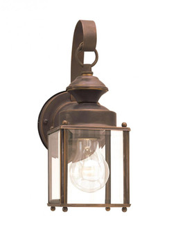 Jamestowne transitional 1-light small outdoor exterior wall lantern in antique bronze finish with cl (38|8456-71)