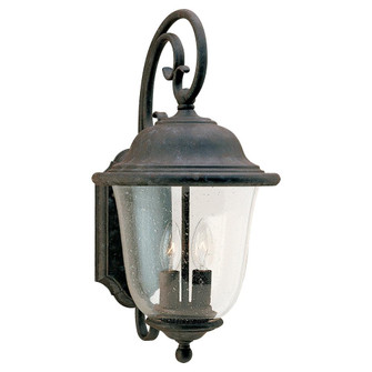 Trafalgar traditional 2-light outdoor exterior large wall lantern sconce in oxidized bronze finish w (38|8460-46)