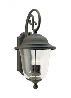 Trafalgar traditional 3-light outdoor exterior wall lantern sconce in oxidized bronze finish with cl (38|8461-46)