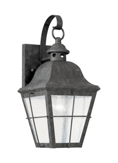 Chatham traditional 1-light outdoor exterior wall lantern sconce in oxidized bronze finish with clea (38|8462-46)
