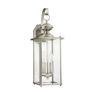 Jamestowne transitional 2-light outdoor exterior wall lantern in antique brushed nickel silver finis (38|8468-965)