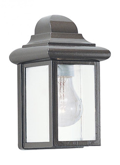 Mullberry Hill traditional 1-light outdoor exterior wall lantern sconce in bronze finish with clear (38|8588-10)
