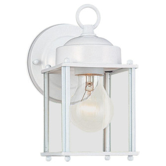 New Castle traditional 1-light outdoor exterior wall lantern sconce in white finish with clear glass (38|8592-15)