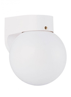 Outdoor Wall traditional 1-light outdoor exterior wall lantern sconce in white finish with white gla (38|8753-15)