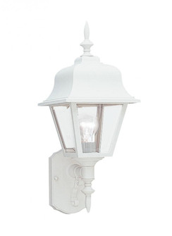 Polycarbonate Outdoor traditional 1-light outdoor exterior large wall lantern sconce in white finish (38|8765-15)