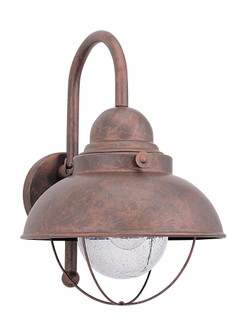 Sebring transitional 1-light outdoor exterior large wall lantern sconce in weathered copper finish w (38|8871-44)