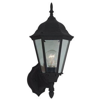 Bakersville traditional 1-light outdoor exterior wall lantern in black finish with clear beveled gla (38|88941-12)