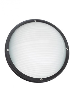 Bayside traditional 1-light outdoor exterior wall or ceiling mount in black finish with frosted whit (38|83057-12)