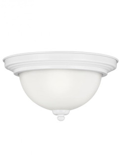 Geary transitional 1-light indoor dimmable ceiling flush mount fixture in white finish with satin et (38|77063-15)