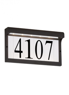 Address Light transitional 1-light outdoor exterior LED outdoor wall mount address light in black fi (38|96091S-12)