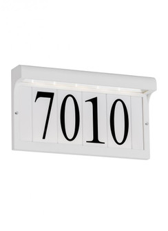 Address Light transitional 1-light outdoor exterior LED outdoor wall mount address light in white fi (38|96091S-15)