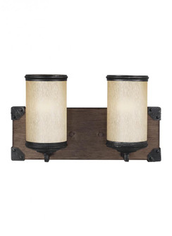 Dunning contemporary 2-light indoor dimmable bath vanity wall sconce in stardust finish with creme p (38|4413302-846)